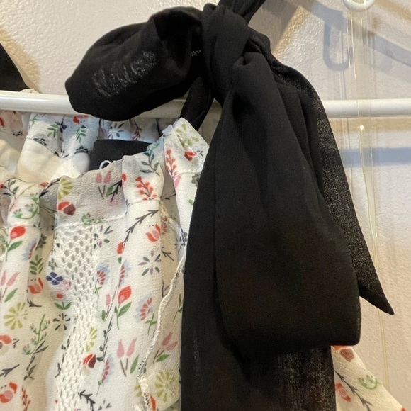 NWT Cynthia Rowley White Floral Halter Style Sleeveless Top Size XS - Picture 5 of 9